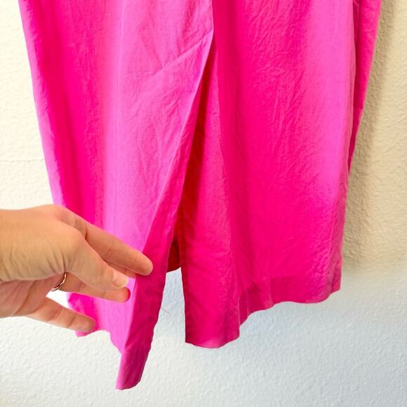 Vintage Hot Pink Wiggle Sheath Button Up Dress Size 6 - Picture 4 of 6